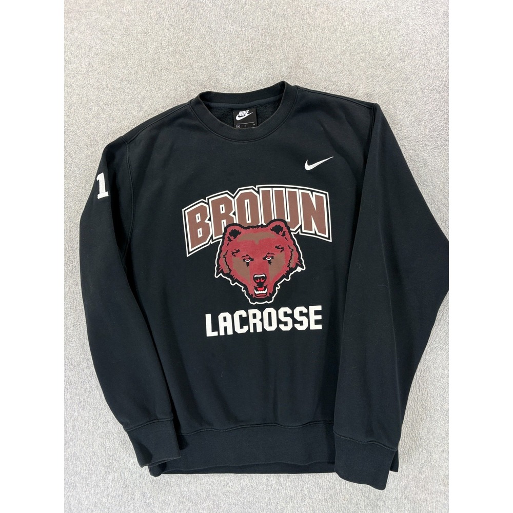Brown Bears Authentic Team Issue LACROSSE Crew Sweatshirt (Men's Medium) Black